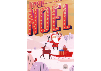 P.6 Cartes Joyeux Noël Traineau