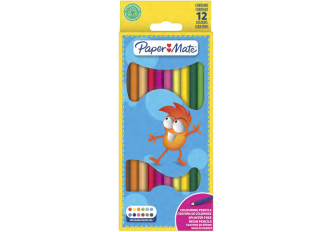 B.12 Etuis 12 crayons de couleurs Paper Mate