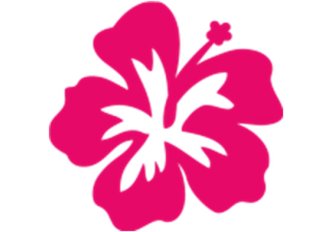P.5 Stickers Fleur de Polynésie rose